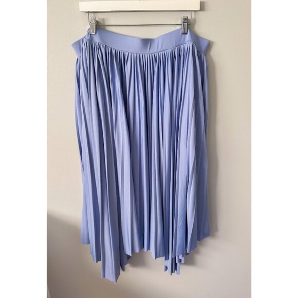 Eloquii Nepal Full Length Pleated Pull-On Asymmetrical Maxi Skirt - Picture 8 of 8